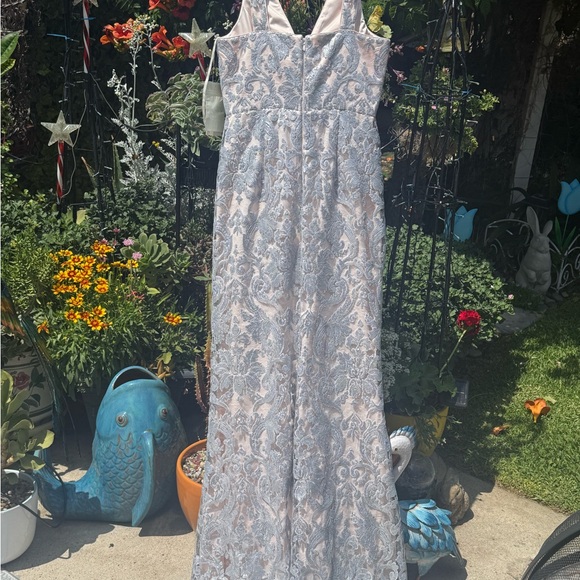 Wedding, formal,prom stunning silver evening dress - Picture 15 of 16